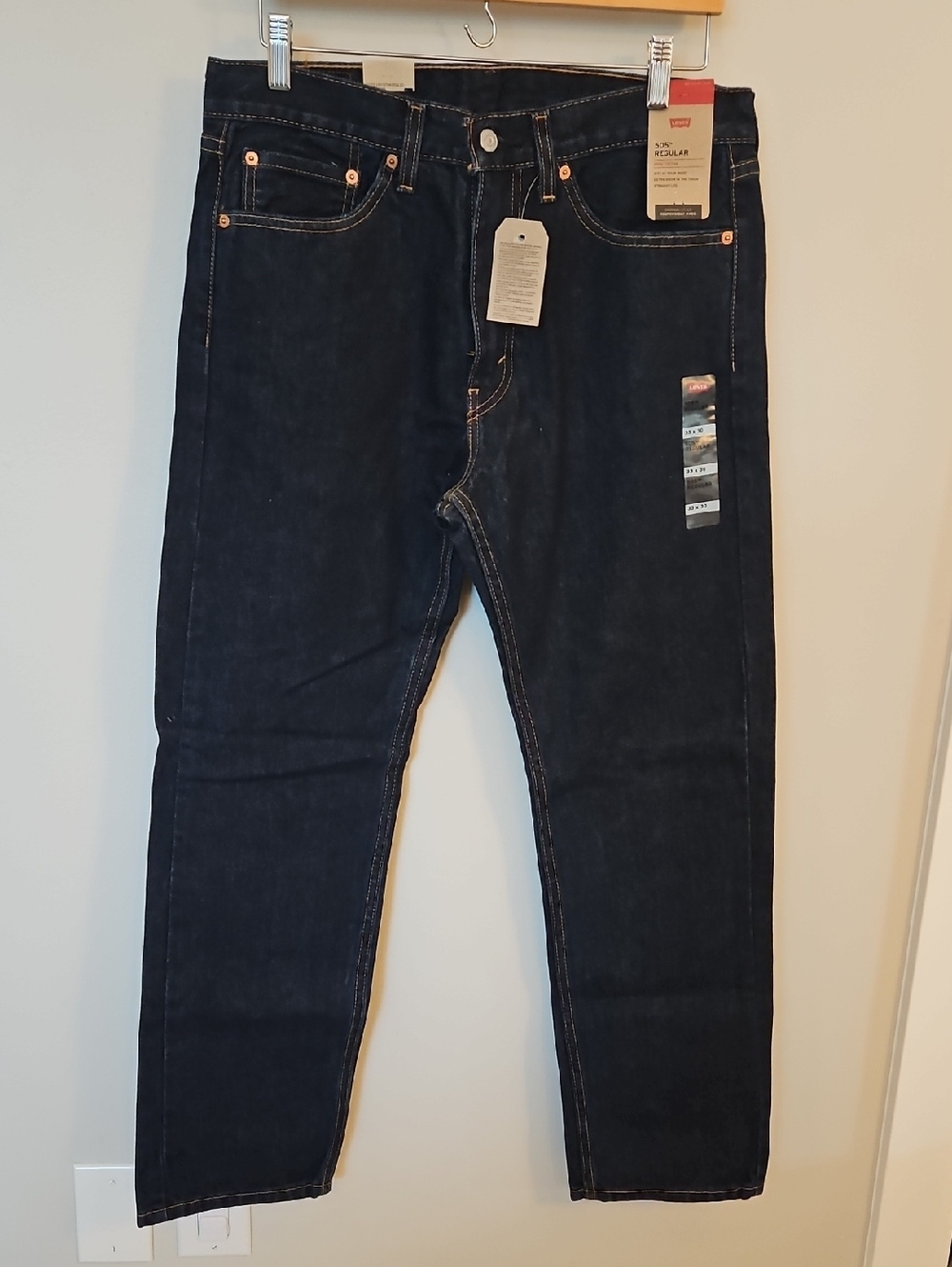 505 Levi's Men's Slim Straight Dark Indigo Jeans